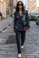 BLAZER STRUCTURÉ bleu